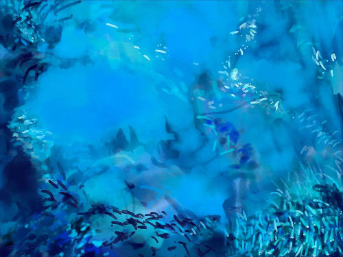 Living Oceans • TONGA CAVE 1 | Prints in Paintings by Betty Jo Costanzo