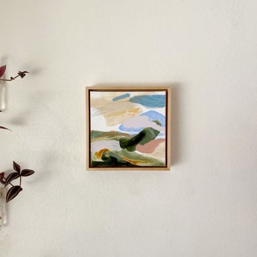 “the mountain” 8”x8” | Oil And Acrylic Painting in Paintings by Quinn Dimitroff