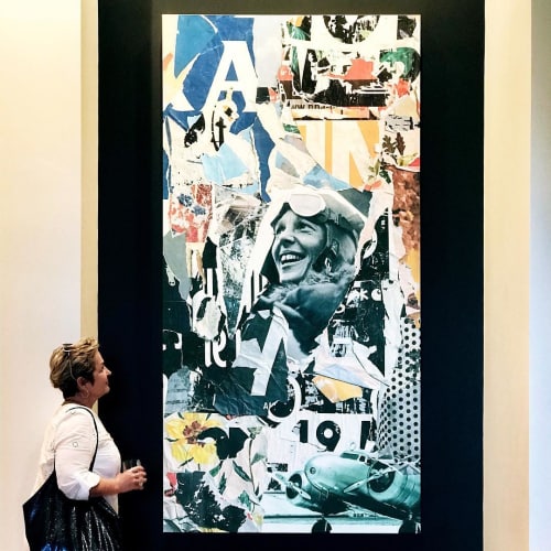 Amelia Earhart Collage | Wall Hangings by Stephen T. Johnson | Two Light Luxury Apartments in Kansas City