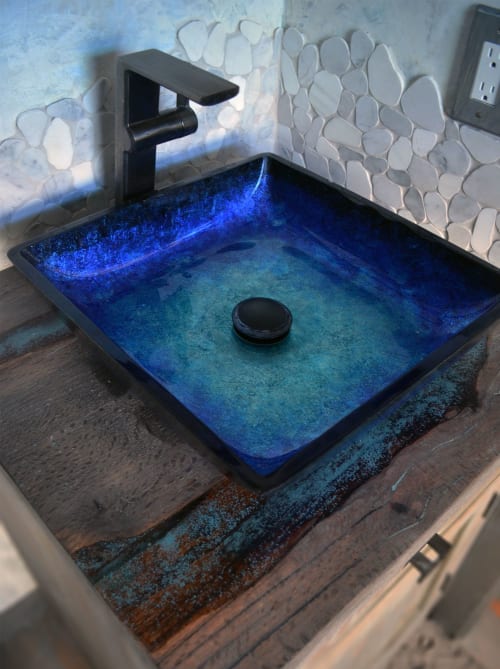 Rustic wood bathroom accessories | Shelving in Storage by Abodeacious