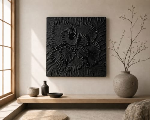 Scarred Void - Sculptural Wall Artwork | Wall Hangings by Urban Plaster Bloom