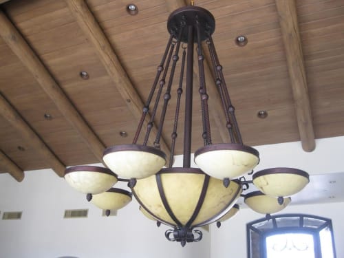 Custom synthetic alabaster Chandelier by Prestige Chandelier | Chandeliers by Custom Lighting by Prestige Chandelier