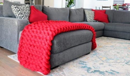 50"×70" Chunky Knit Merino Wool blanket