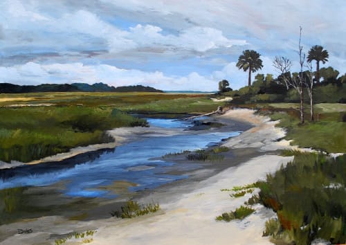 Fort George River Inlet (Original) | Oil And Acrylic Painting in Paintings by Keith Doles