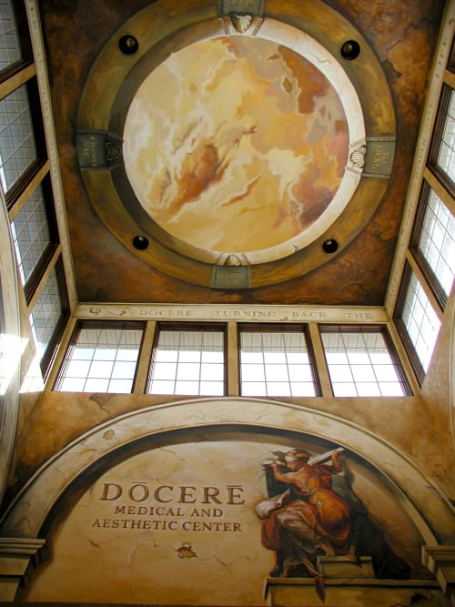 Italian Illusionary Ceiling Painting and Fresco Walls | Murals by Nicolette Atelier | Docere Medical Spa & Laser Center in Strongsville
