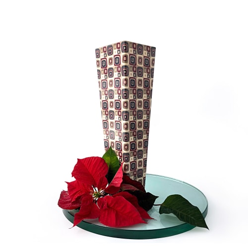 Glass and Textile Vase - TORTOISESHELL | Decorative Objects by DeKeyser Design