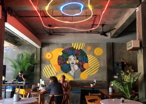 Funky Girl | Murals by Anna Bronza