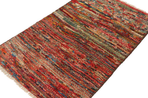 Vintage Gabbeh Tribal rug in Polychromatic Striae Pattern | Rugs by Rug a