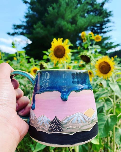 mountain mug | Cups by Three Stars and A Sun Ceramics