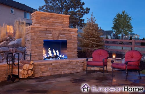 J Series 40H Outdoor Gas Fireplace | Fireplaces by European Home