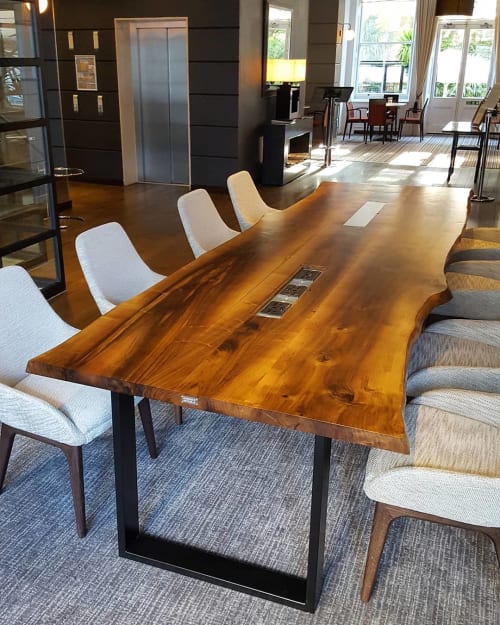 Serbian Walnut Live-Edge Sharing Table | Dining Table in Tables by Handmade in Brighton | K+K Hotel George Kensington in London