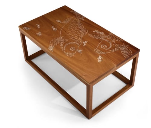 Nail Inlay Coffee Table No. 52 | Tables by Peter Sandback