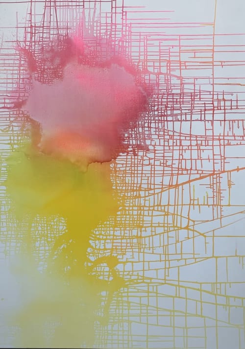 Bird's Eyer View | Oil And Acrylic Painting in Paintings by Catherine Détraves