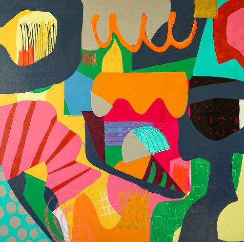 A Summer Walk | Oil And Acrylic Painting in Paintings by Paula Saslow, Copper Rose Art