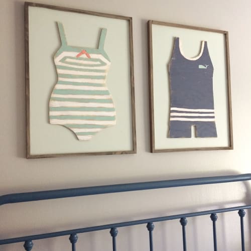 Vintage Swimsuits | Wall Hangings by Megan Ballarini Sweet Lilly Doodles