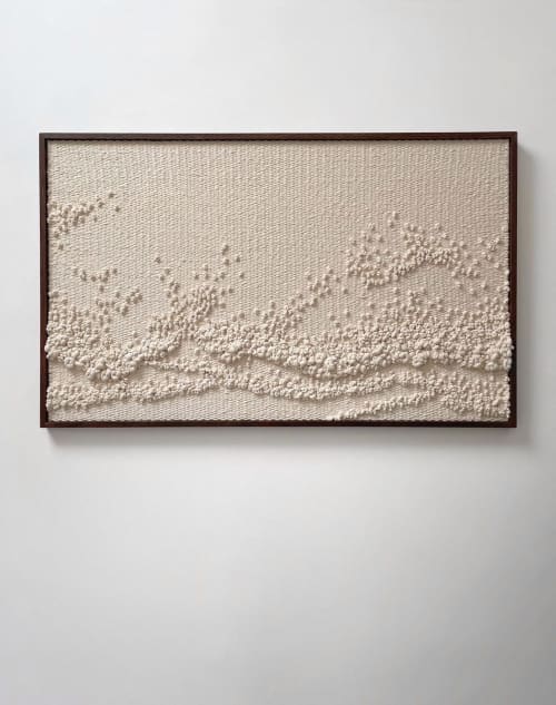 Woven wall art frame (Waves 001) | Tapestry in Wall Hangings by Elle Collins