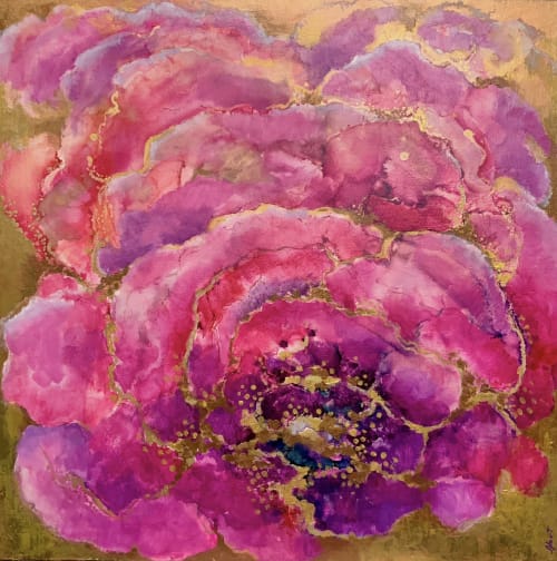 "Infinite Bloom" Original Acrylic Painting on canvas | Paintings by Marina Saba Fine Art
