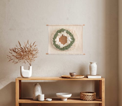 WITHIN GREEN | Woven Tapestry | Wall Hangings by Melodie Nicolle