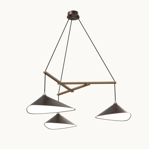 Emily Group of Three Pendant Light – Dark Bronze Semi-Matte | Chandeliers by MOSS Objects
