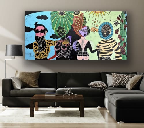 Planet Love and the Solar Power | Oil And Acrylic Painting in Paintings by Diana Rosa