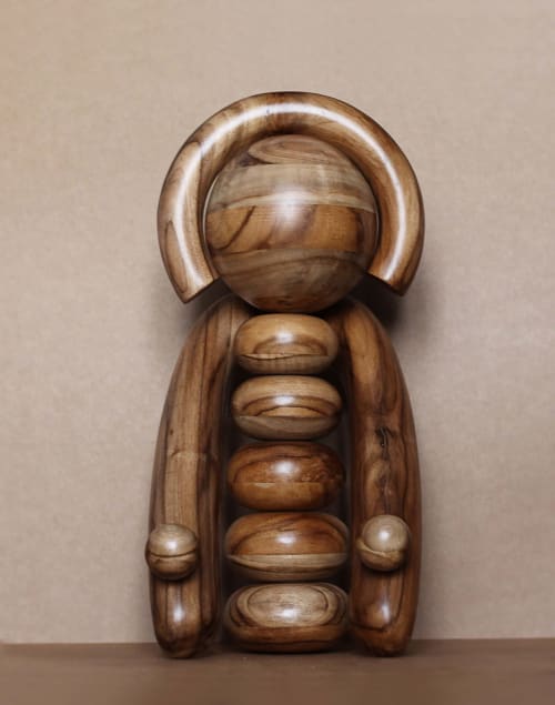 EARTH Wooden Totem | Sculptures by Creating Comfort Lab