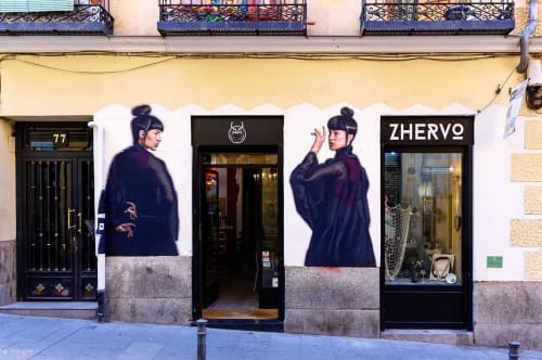 'Guardianas' | Murals by Colectivo Licuado | ZHERVO peluquería y belleza orgánica in Madrid