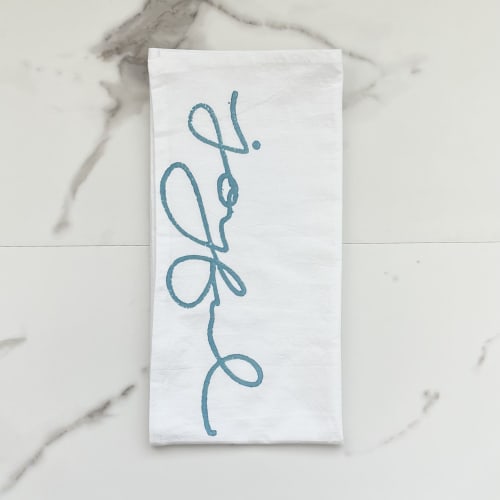 Tea Towel - Joyful, Saltwater | Linens & Bedding by Mended