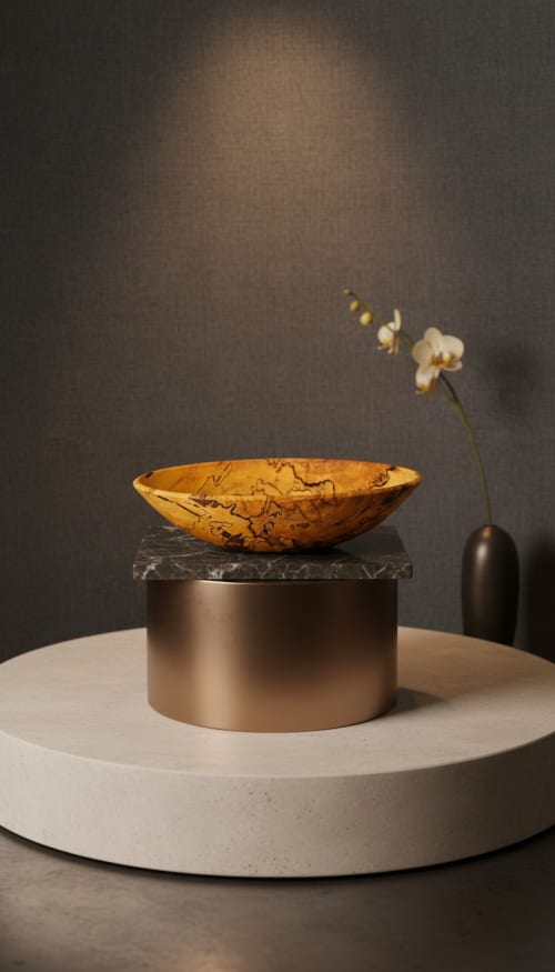 Sculptural Spalted Beech Bowl – A Masterpiece of Natural Art | Decorative Bowl in Decorative Objects by Holzkunst Samuel Meisinger