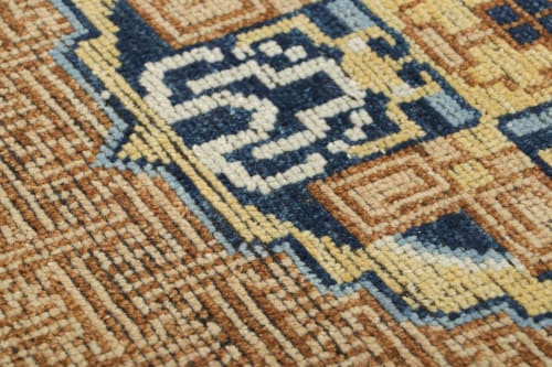 Rug & Kilim’s Kangxi Custom Rug Sample in Beige-Brown | Rugs by Rug and Kilim