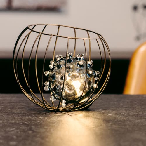 Glass Orb Table Lamp | Lamps by Claudine Gevry Studio