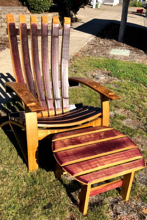 Wine Barrel Rocking Chair | Chairs by RAW Woodworks | Dion Vineyard in Cornelius
