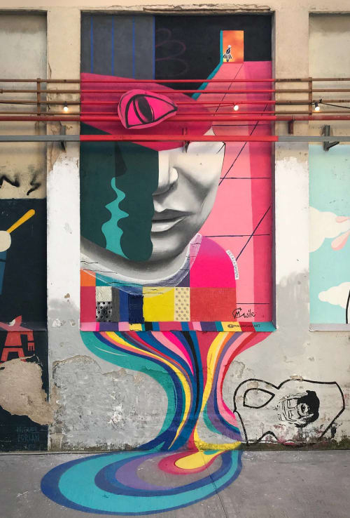 La Sagrerina | Street Murals by Magda Ćwik | Nau Bostik in Barcelona