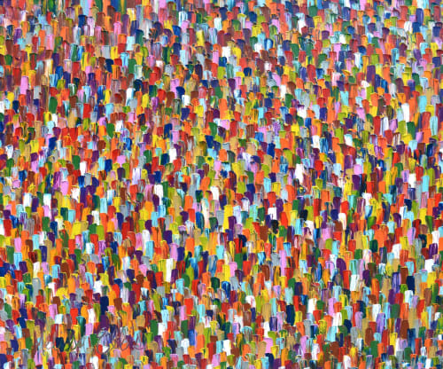 "Colorburst" 60x72" Oil on canvas | Oil And Acrylic Painting in Paintings by Melissa Ellis Art