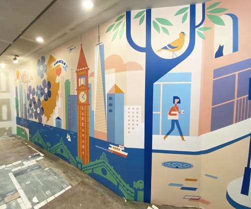 LaserAway Clinic Murals — Multi-Location Installation | Digital Art in Art & Wall Decor by Kirsten Ulve | LaserAway Hoboken in Hoboken