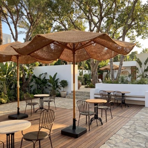 Round Coir Parasol | Coco Umbrella, 100% Natural | Rugs by GoldencoirVietNam LLC | Restaurant Depot in Orlando