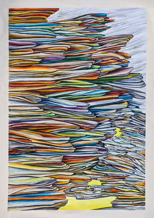 'Strata of Light' | Oil And Acrylic Painting in Paintings by Sangeeta Sagar