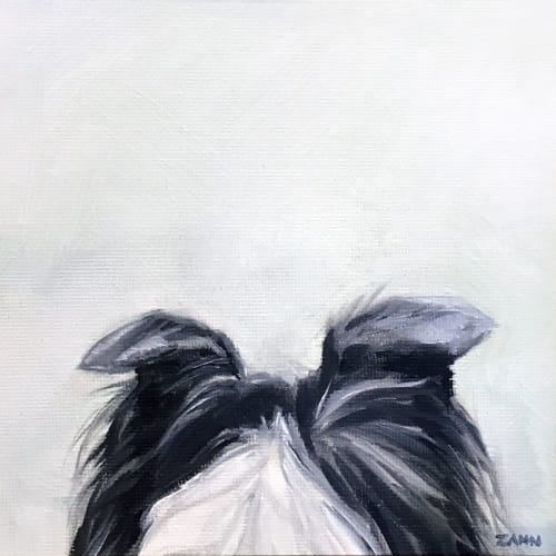 "Ears to You" Dog Art Series | Oil And Acrylic Painting in Paintings by Paws By Zann Pet Portraits | Olivers Raw in Nanaimo