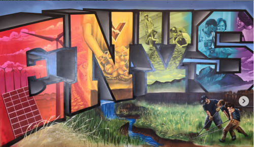 Environmental Sustainability Mural for Western State University | Murals by Julia Morgan (Aerose Art) | Western Colorado University in Gunnison