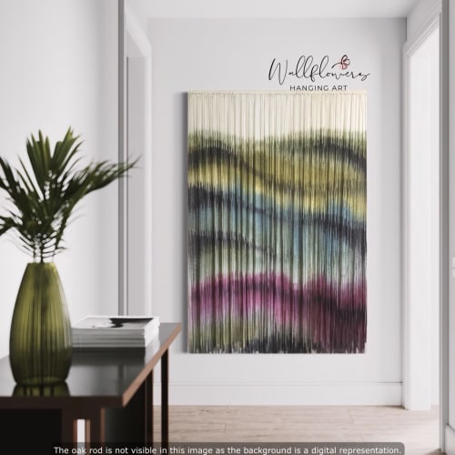WARP Large Colorful Abstract Textile Wall Hanging | Macrame Wall Hanging in Wall Hangings by Wallflowers Hanging Art
