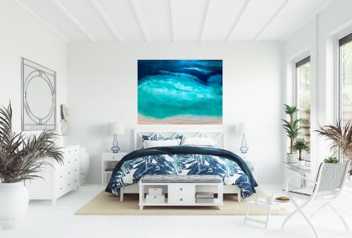 Private Collection:  Romancing the Sea Original Resin | Paintings by MELISSA RENEE fieryfordeepblue  Art & Design