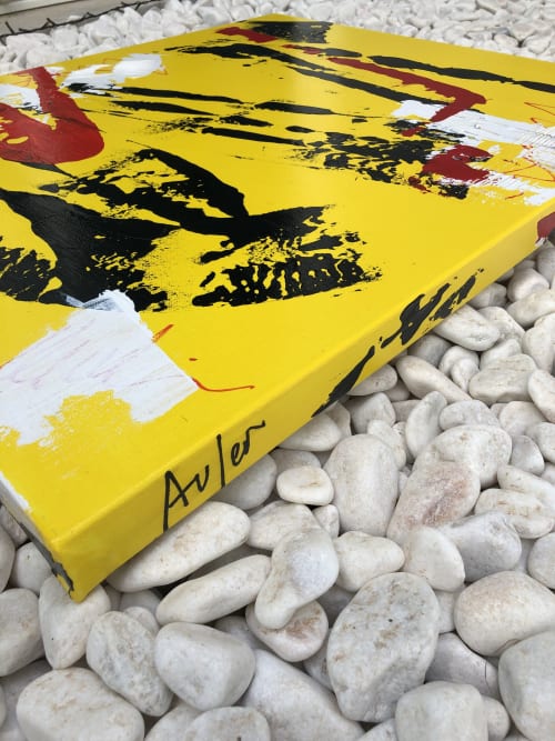 Splash on yellow | Oil And Acrylic Painting in Paintings by Hugo Auler Jr. Art