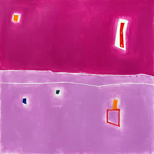 Plum and violet landscape | Oil And Acrylic Painting in Paintings by Luis Medina