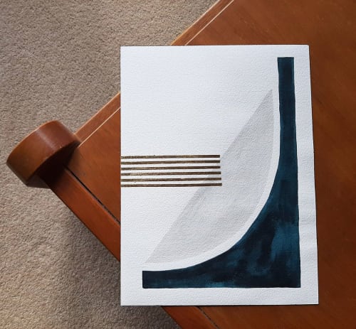 Prussian Blue - Fig. G | Oil And Acrylic Painting in Paintings by Chrysa Koukoura