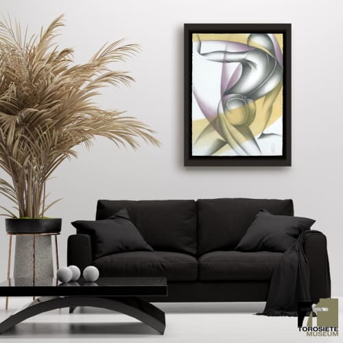 SILUETAS IV - Mixed Media on Arches - 30"x22" Unframed | Mixed Media by Noel Suarez