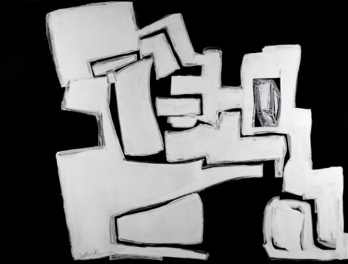 HE MEANS WELL__RESINED ACRYLIC CANVAS PAINTING 90 X 120CM | Oil And Acrylic Painting in Paintings by BLACK LINE CRAZY | Designed by artist Mary van de Wiel