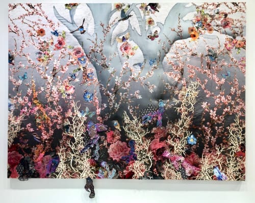 Dance of Flowers, Smiling Silver Sky | Oil And Acrylic Painting in Paintings by Leisa Rich | Westside Station by Brock Built in Atlanta