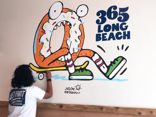 Doughnut Mural | Street Murals by Jason Keam | Whole Foods Market 365 in Los Angeles