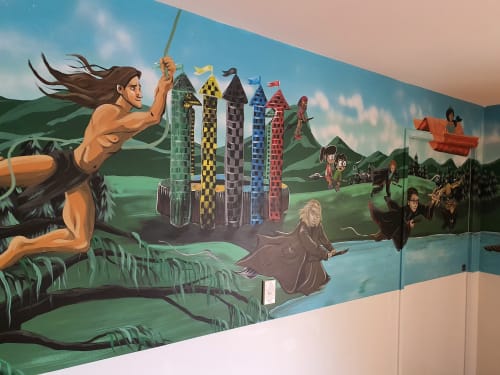 Private wrap mural across 2 walls | Murals by Manabell | Private Residence - Waiku, New Zealand in Waiuku