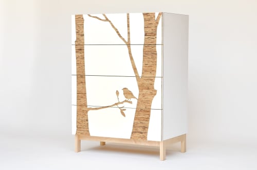 Trees Graphic Tall Dresser | Storage by Iannone Design