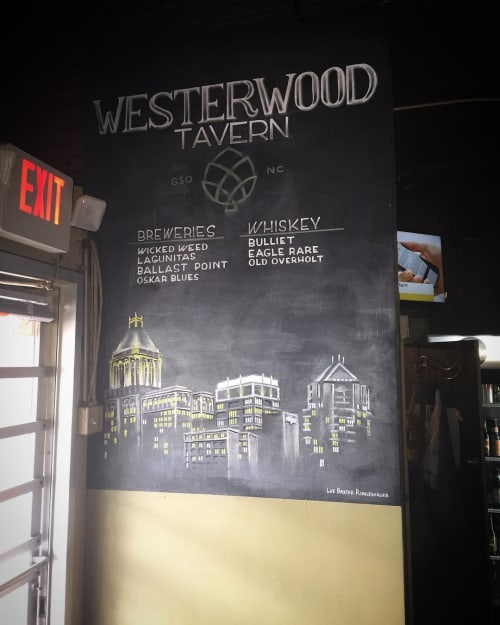 Chalk Board | Murals by Lee "Baxter" Riddleberger | Westerwood Tavern in Greensboro